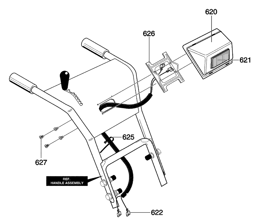 Headlight Diagram and Parts List for 627804X89D 2002 Briggs and Stratton Snow Blower